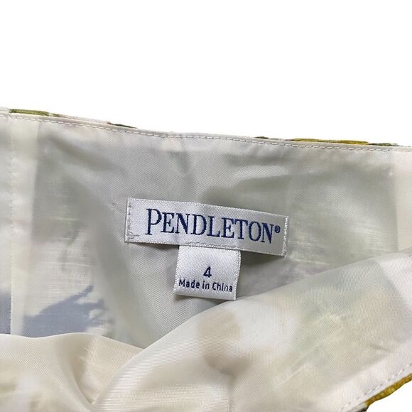 Pendleton Linen Blend Fall Floral  Skirt - Picture 2 of 9